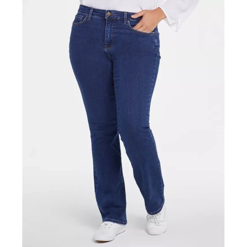 NYDJ Women's Plus Size Barbara Bootcut Quinn Jean Lift Tuck Tech Blue denim  22W
